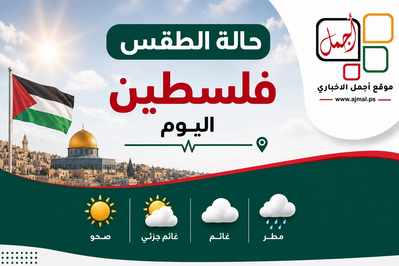 طقس فلسطين يوم الثلاثاء 4/8/2026