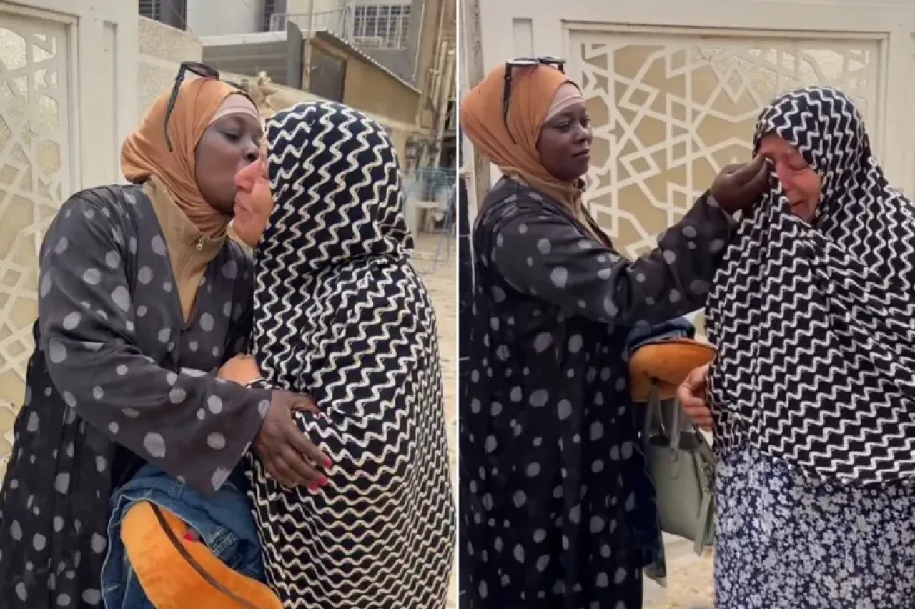 مسنة عراقية تبكي بحرقة في وداع عاملتها المنزلية وتشعل التفاعل على المنصات