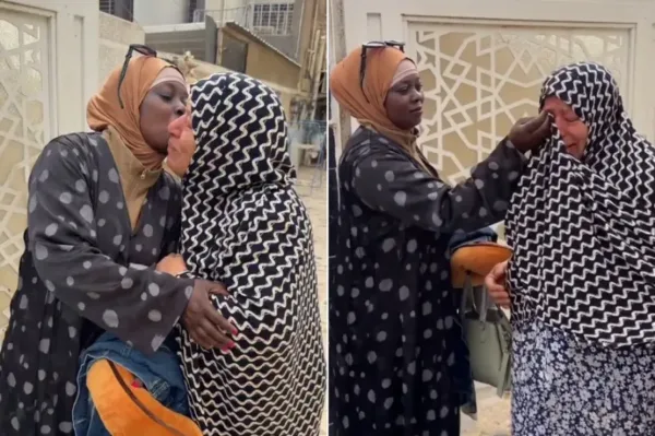 مسنة عراقية تبكي بحرقة في وداع عاملتها المنزلية وتشعل التفاعل على المنصات