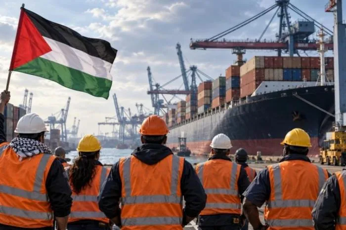 عمال الموانئ في 17 دولة يحتجون ضد شحن الأسلحة إلى "إسرائيل"